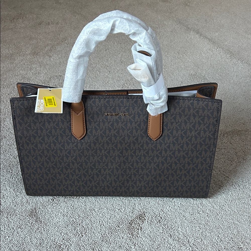 Michael Kors Black and Brown Satchel